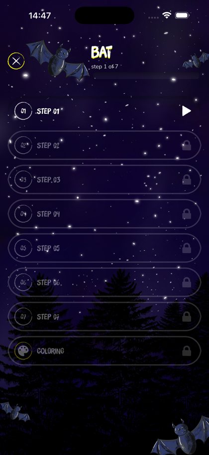 DrawQuest tracing screen showing a 95 percent score